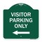 Signmission Reserved Parking Visitor Parking W/ Left Arrow, Green & White Alum Sign, 18" x 18", GW-1818-23021 A-DES-GW-1818-23021 - alternate 1